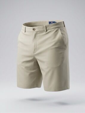 Vineyard Vines Men's Cream Flat-Front Shorts